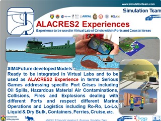 	ALACRES2 Experiences - Experience to be used in Virtual Lab of Crisis within Ports and Coastal Areas	