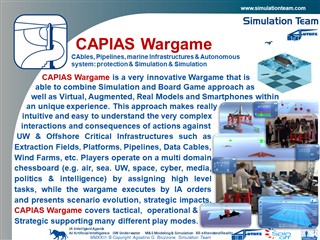 CAPIAS Wargame - CAbles, Pipelines, marine Infrastructures & Autonomous system: protection & Simulation for Wargaming