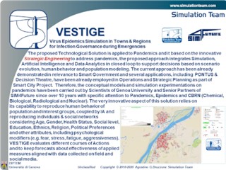  VESTIGE -

Virus Epidemics Simulation in Towns & Regions for Infection Governance during Emergencies

by SIM4Future, Simulation Team	

VESTIGE

Virus Epidemics Simulation in Towns & Regions for Infection Governance during Emergencies		